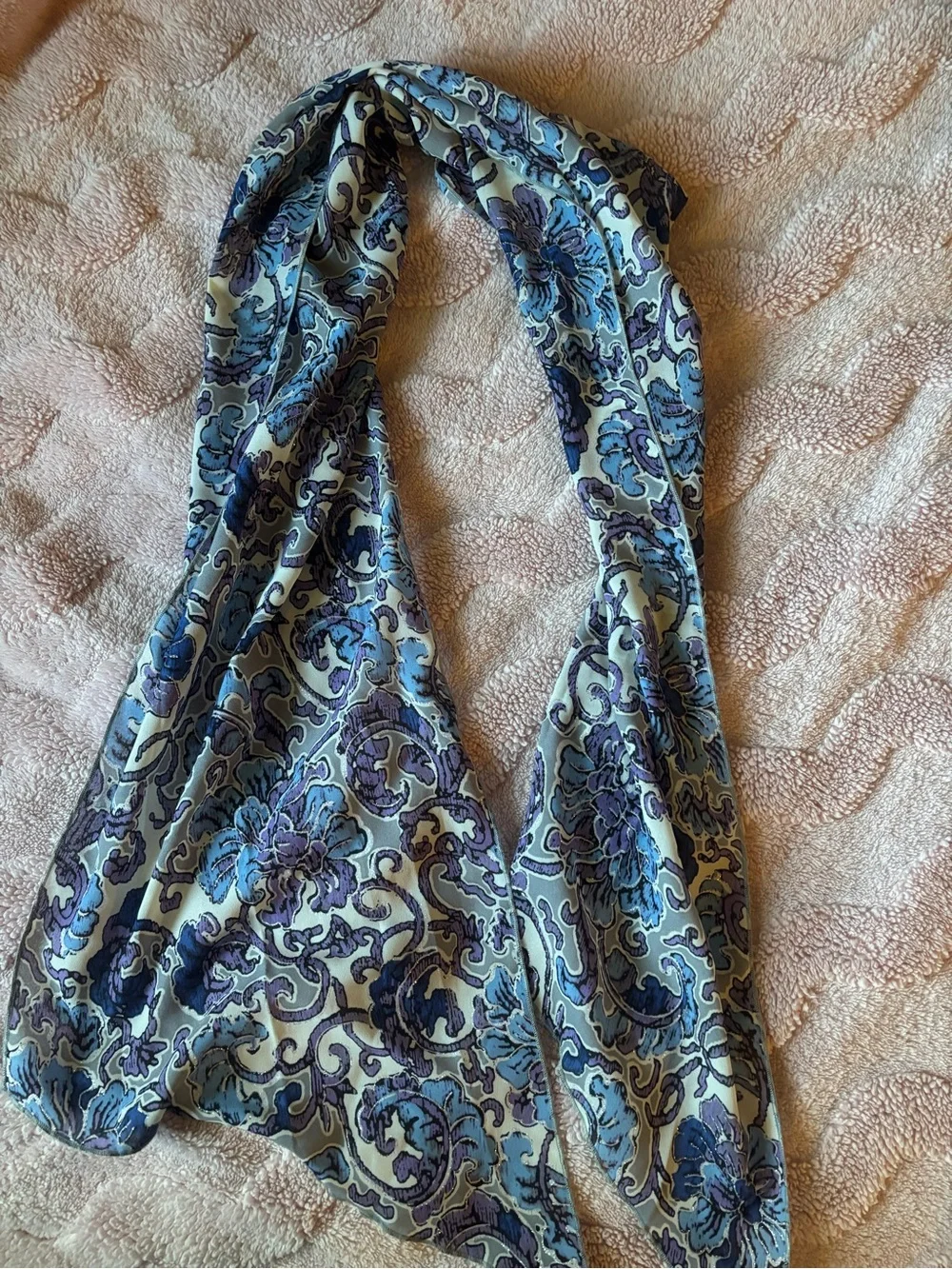 Lightweight Floral Blue Scarf - Women Accessories